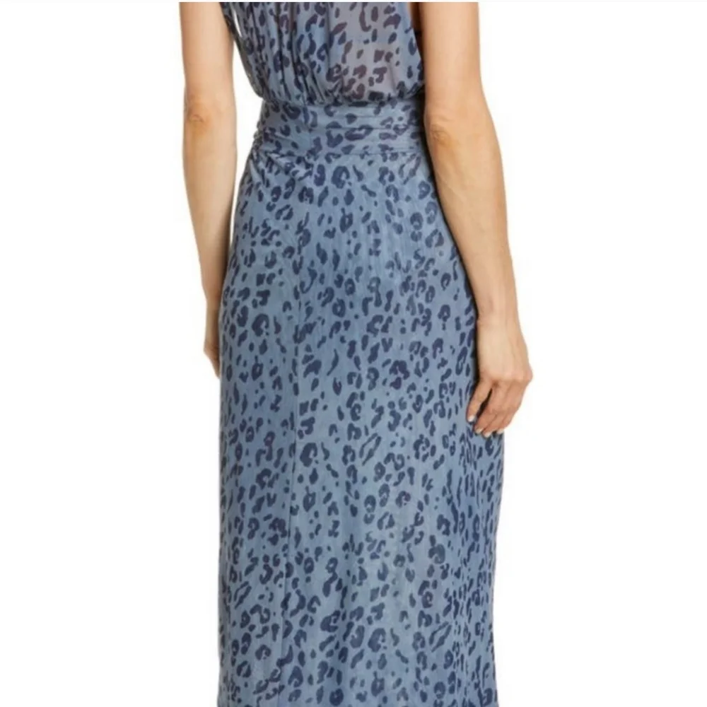 Blue Halter Neck Sleeveless Swim Coverup - Picture 5 of 11